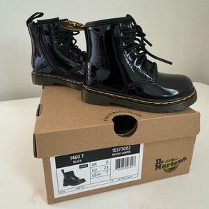 Dr. Martens 1460 Patent Leather Lace Up Boots (Toddler US 7)